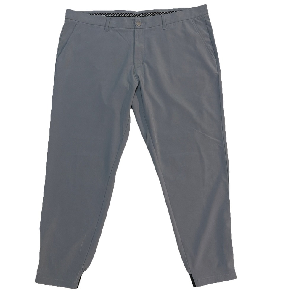 Primo Pants Regular Gray Tapered Cuffed Ankle Zip Golf Jogger 40 Short 40x26